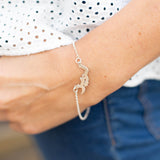 925 Sterling Silver Personalized  Arabic Name Bracelet Length Adjustable 6”-7.5”