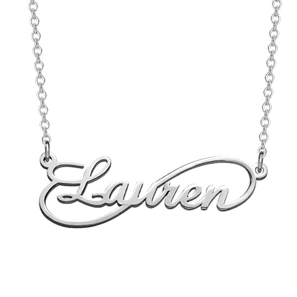 925 Sterling Silver Personalized Single Infinity Necklace Adjustable 16”-20”