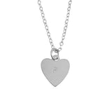 925 Sterling Silver Personalized Heart Initial Necklace Adjustable 16”-20”