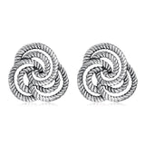925 Sterling Silver Awesome Twisted Flower Studs
