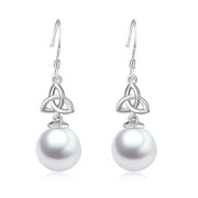 925 Sterling Silver Pearl Elegant Drop Earrings For Women Friends