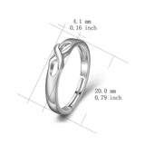 925 Sterling Silver Infinity Wedding Engagement Ring