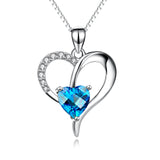 My Heart Will Go On-925 Sterling Silver Double Jewelry Love Heart Necklace