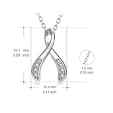 925 Sterling Silver Tree Branch Jewels Pendant Necklace