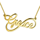 14K Gold Personalized Infinity Name Necklace - White Gold/Yellow Gold/Rose Gold