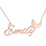 9K Gold "Amy"Style Personalized Name Necklace Adjustable 16”-20”