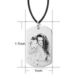 Only You -10K/14K  Gold Personalized Engraved Photo Necklace Adjustable 16”-20”-White Gold/Yellow Gold/Rose Gold