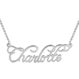 "Charlotte" Style 14K Personalized Name Necklace Adjustable 16”-20”- White Gold/Yellow Gold/Rose Gold