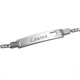 925 Sterling Silver Personalized Bar Anklet Adjustable 8.5”-10”