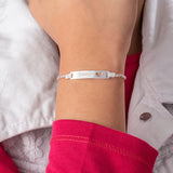 925 Sterling Silver Personalized Bar Bracelet Adjustable 6”-7.5”