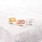 925 Sterling Silver Personalized Wrap Name Ring