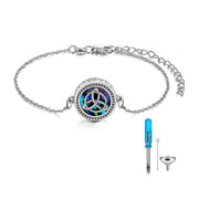 Celtic KnotUrn Bracelet for Ashes 925 Sterling Silver Cremation Keepsake Pendant Locket Bracelet for Women Mom