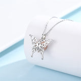 S925 Sterling SilverButterfly Urn Necklace for Ashes for Women Cremation Jewelry for Ashes Memorial Keepsake Gifts for Men