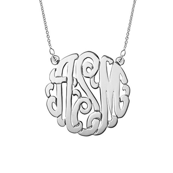 Copper/925 Sterling Silver Personalized Monogram Necklace- Adjustable 16”-20”